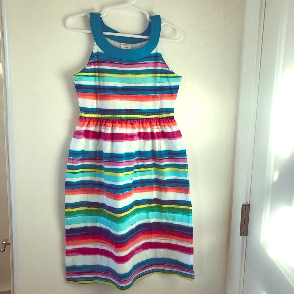 Blue striped dress
